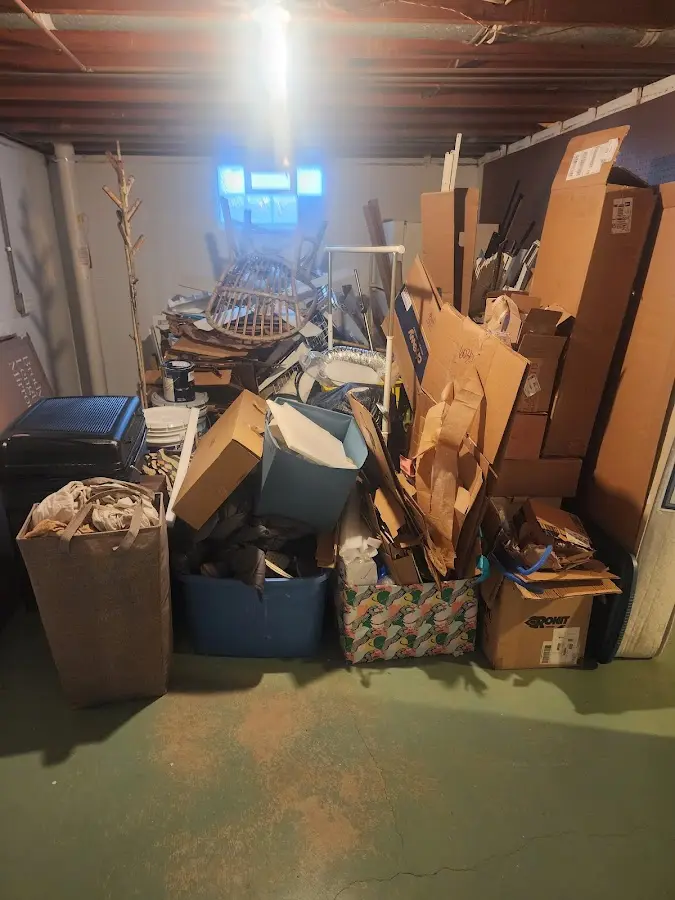 Roll-off dumpster container at job site for 15 Yard Dumpster Rental in Jacksonville